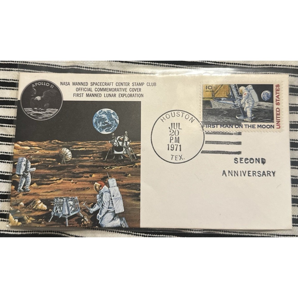 Apollo 11 FDC Nasa Manned Spacecraft First Manned Lunar Explor 2nd Anniversary